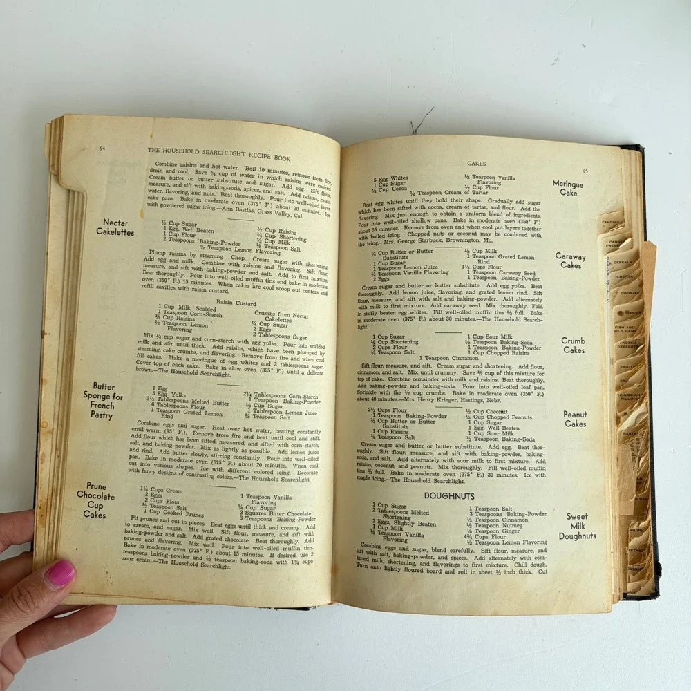 Vintage Searchlight Recipe Book Household Magazine Hardcover Black Red Retro